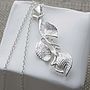 Sterling Silver Leaves Necklace And Earrings Set, thumbnail 4 of 6