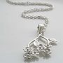 Sterling Silver Forget Me Not Pendant, thumbnail 4 of 6