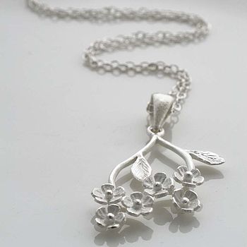 Sterling Silver Forget Me Not Pendant, 4 of 6