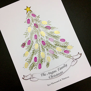 Personalised Fingerprint Christmas Tree, 2 of 6