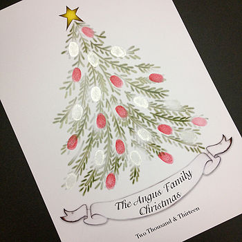 Personalised Fingerprint Christmas Tree, 3 of 6