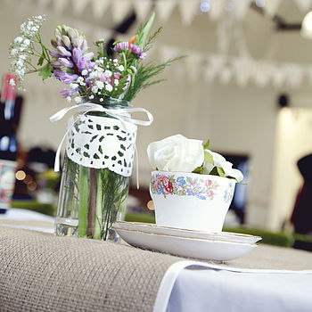 Wedding Hessian And Satin Runner Table Decoration By Baloolah Bunting ...