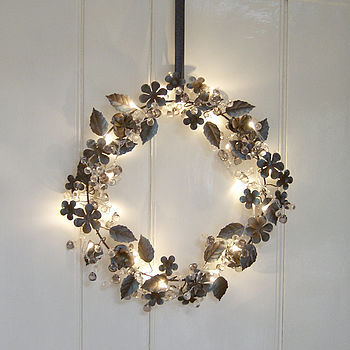 Graphite And Amber Crystal Light Garland, 2 of 2