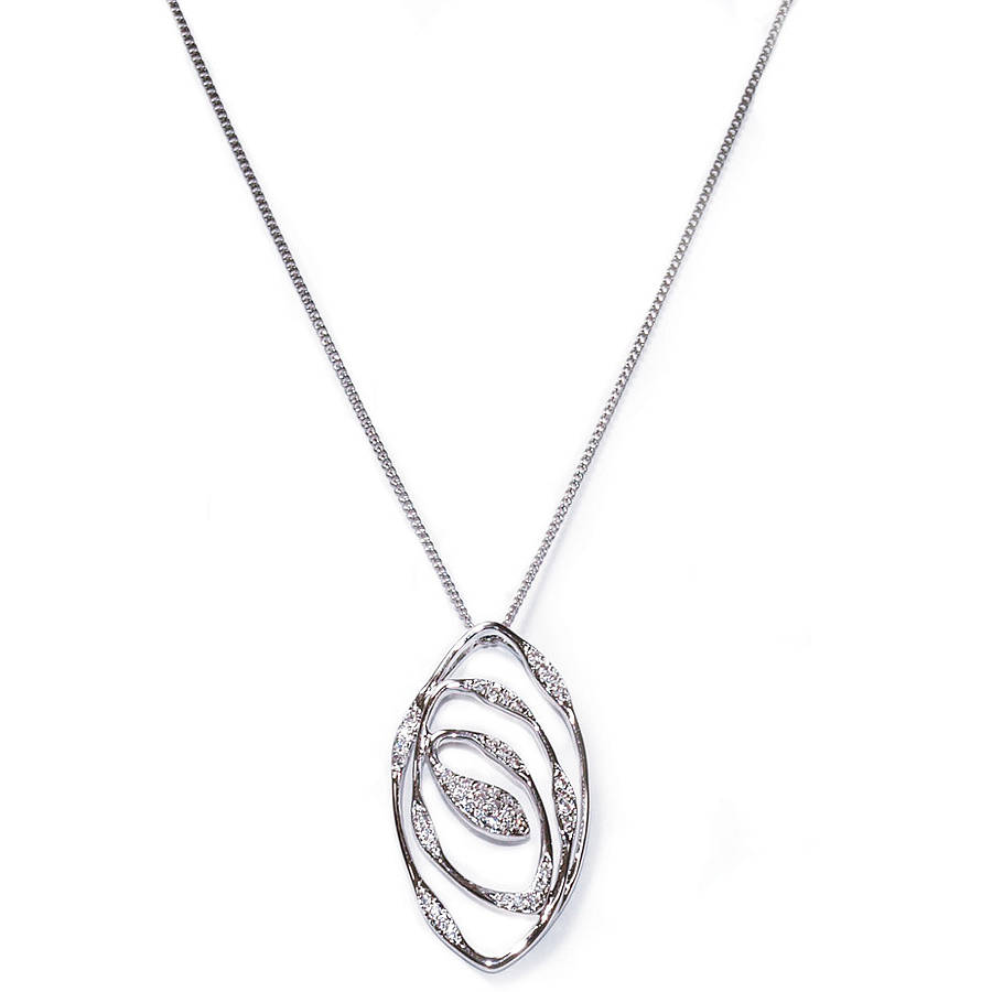 Contemporary Swirl Crystal Necklace By Queens & Bowl ...
