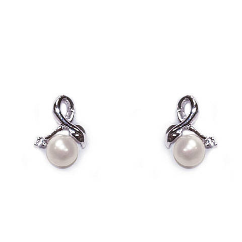 knot freshwater pearl leaf earrings notonthehighstreet