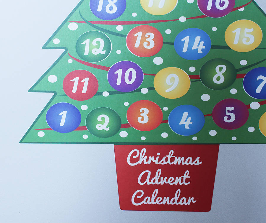 Personalised Advent Calendar Wall Sticker Set By ChickP