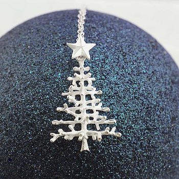 Sterling Silver Christmas Tree Necklace, 3 of 6