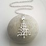 Sterling Silver Christmas Tree Necklace, thumbnail 4 of 6