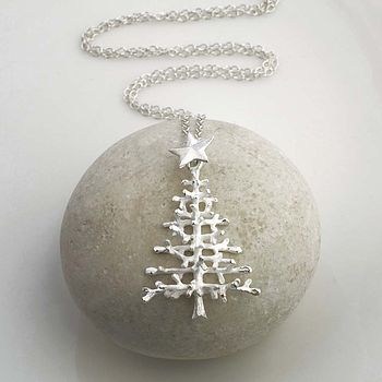Sterling Silver Christmas Tree Necklace, 4 of 6