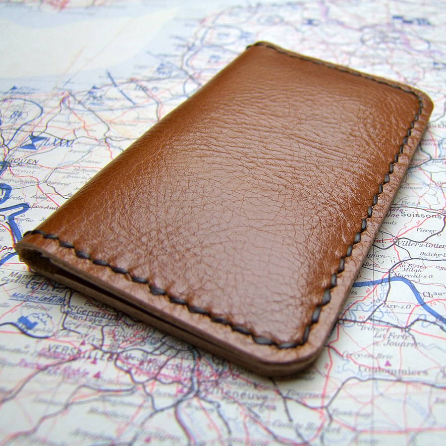 Handmade Leather Card Wallet By Bobby Rocks