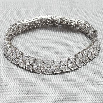 Art Deco Vintage Style Crystal Bracelet, 4 of 6