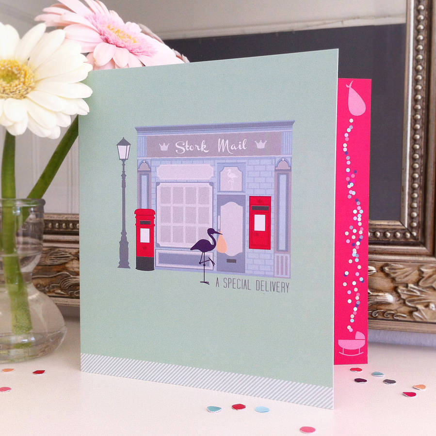 ‘Special Delivery’ New Baby Card, 1 of 2