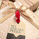 Pack Of Eight Gold Christmas Gift Tags By Paperknots