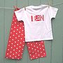 Personalised Applique Red Star Pyjama, thumbnail 1 of 1