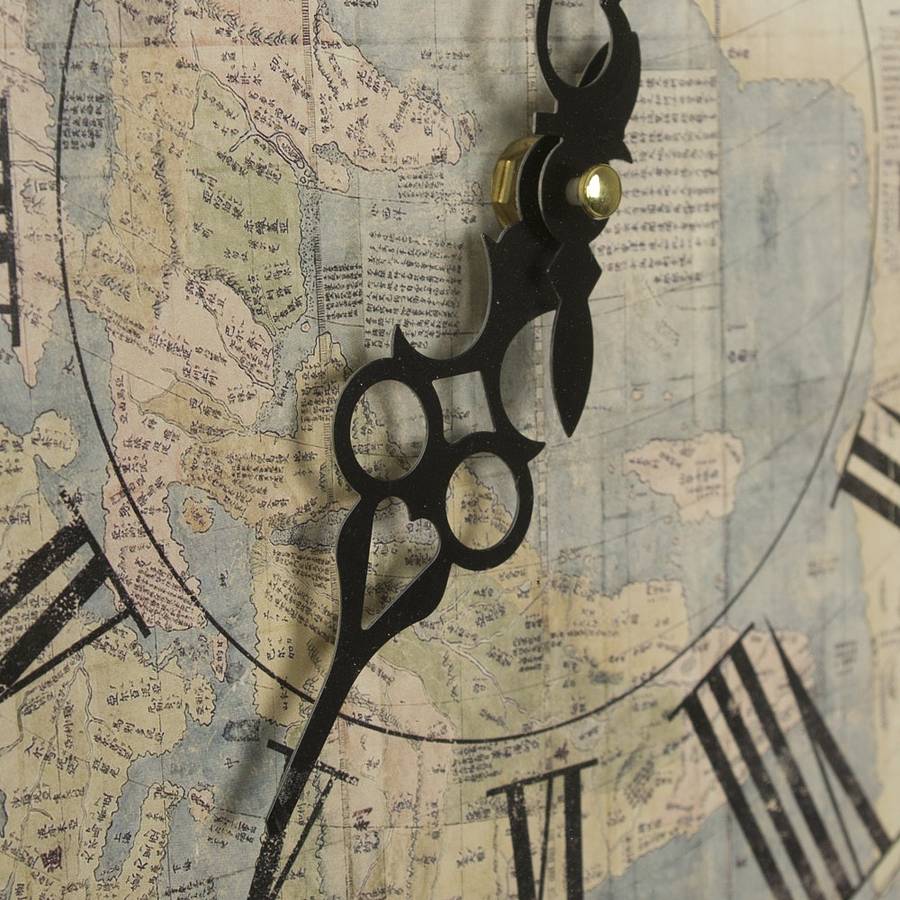 antique atlas wall clock by dibor