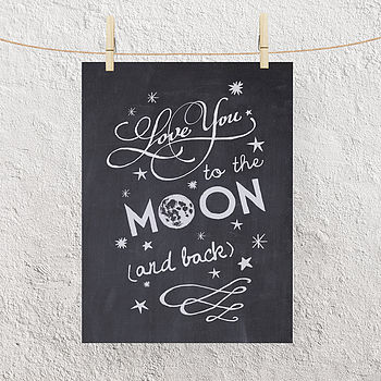 'To The Moon And Back' Print, 2 of 3