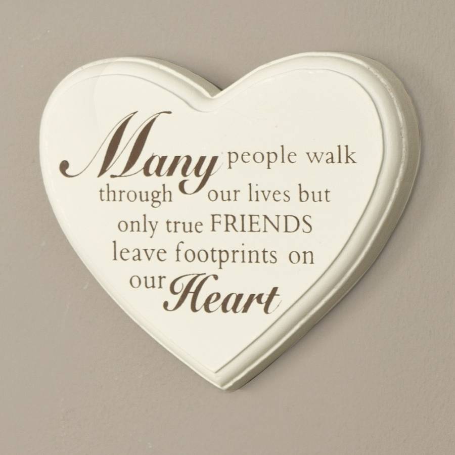 cream heart friends plaque by dibor | notonthehighstreet.com