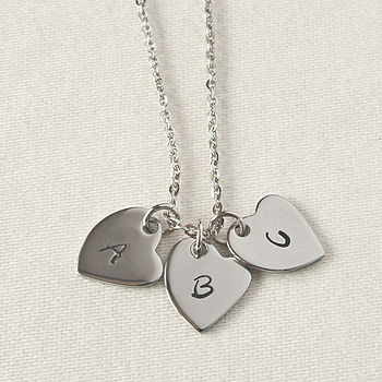 Personalised Stainless Steel Heart Charm Necklace, 3 of 5