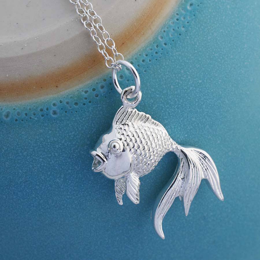 Sterling Silver Fish Necklace By Martha Jackson Sterling Silver