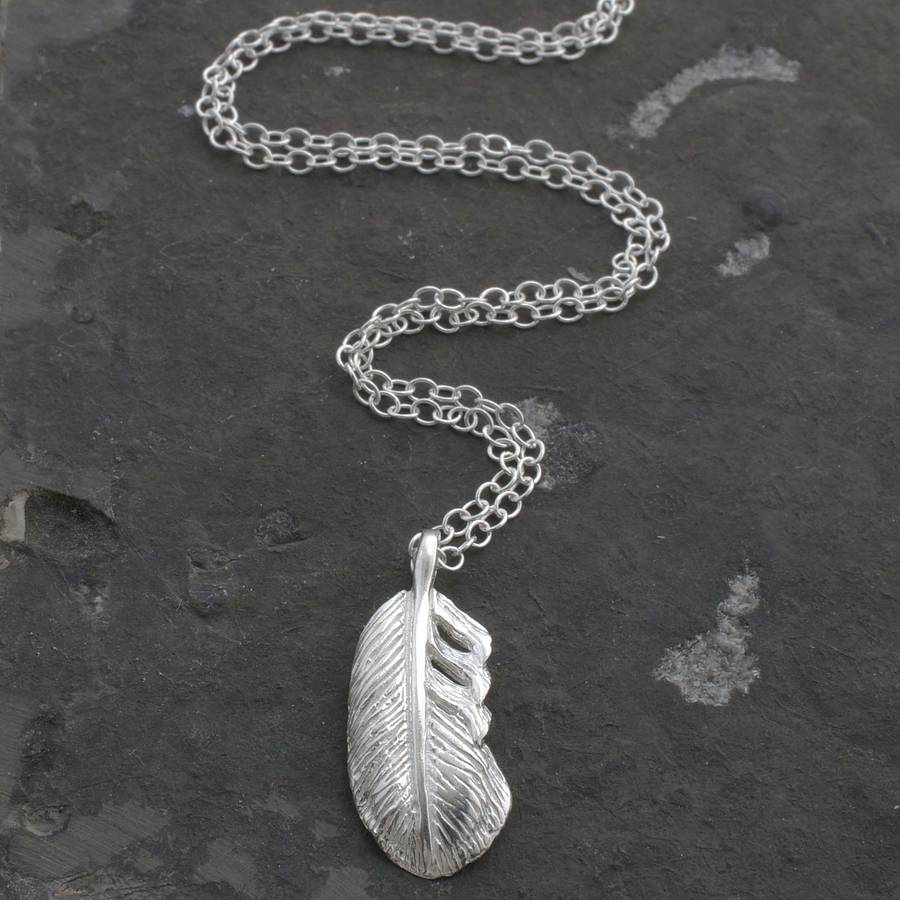 sterling silver feather necklace by martha jackson sterling silver ...