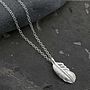 Sterling Silver Feather Necklace, thumbnail 3 of 5