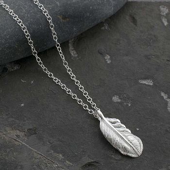 Sterling Silver Feather Necklace, 3 of 5