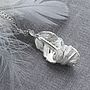 Sterling Silver Furl Feather Necklace, thumbnail 1 of 9