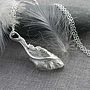 Sterling Silver Furl Feather Necklace, thumbnail 5 of 9