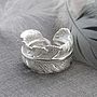 Sterling Silver Furl Feather Necklace, thumbnail 6 of 9