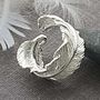 Sterling Silver Furl Feather Necklace, thumbnail 7 of 9