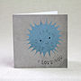 'I Love You' Sea Urchin Valentine's Day Card, thumbnail 1 of 2
