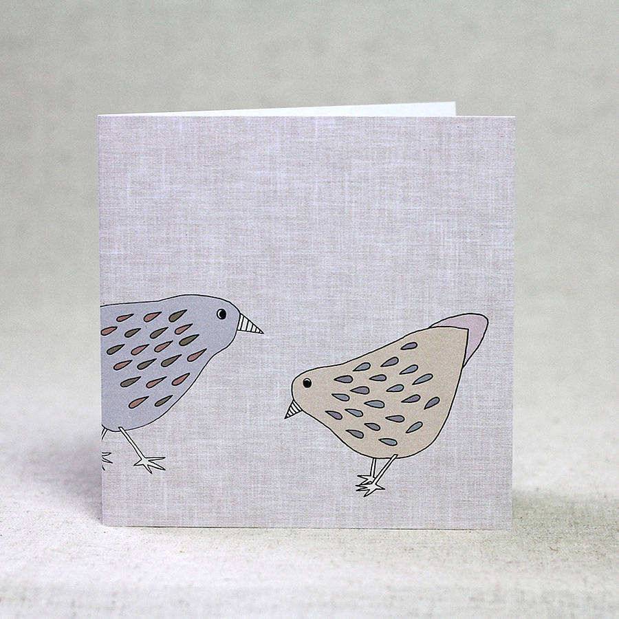 Two Hens Card, 1 of 2