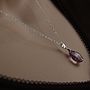 Amethyst Pendant Necklace In Silver, thumbnail 4 of 6