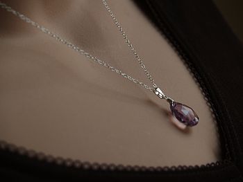 Amethyst Pendant Necklace In Silver, 4 of 6