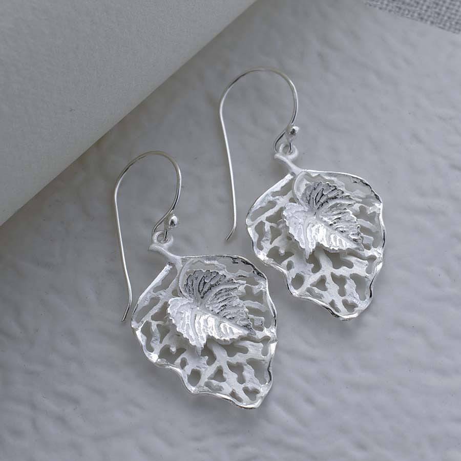 sterling silver leaf jewellery set by martha jackson sterling silver ...