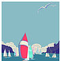 Dartmouth Vintage Style Seaside Travel Poster, thumbnail 2 of 2