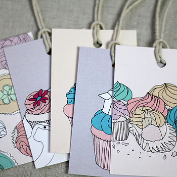 Set Of Five Bird And Cupcake Gift Tags, 3 of 3