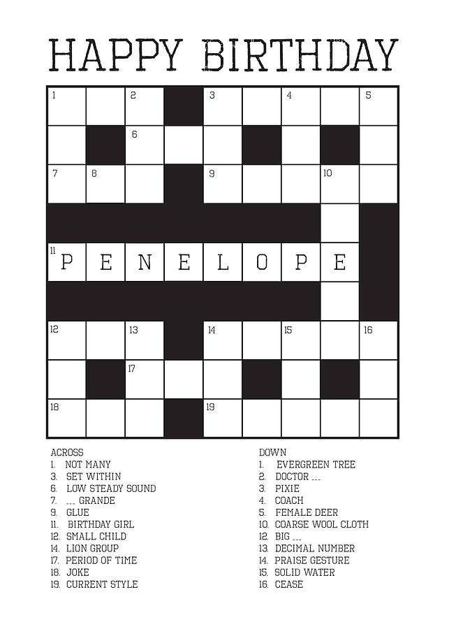 Personalised Crossword Puzzle Card By So Close notonthehighstreet com