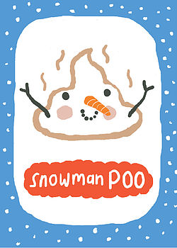 'Snowman POO' Christmas Card, 2 of 2