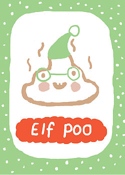 'Elf POO' Christmas Card, 2 of 2