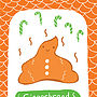 'Gingerbread POO' Christmas Card, thumbnail 2 of 2