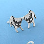 Sterling Silver Puppy Pug Earrings, thumbnail 1 of 1