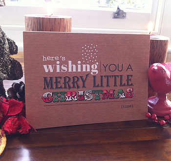 Typographical Christmas Card Pack, 3 of 5