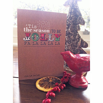 Typographical Christmas Card Pack, 5 of 5
