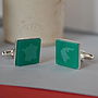Personalised Map Silver Plated Cufflinks, thumbnail 7 of 9