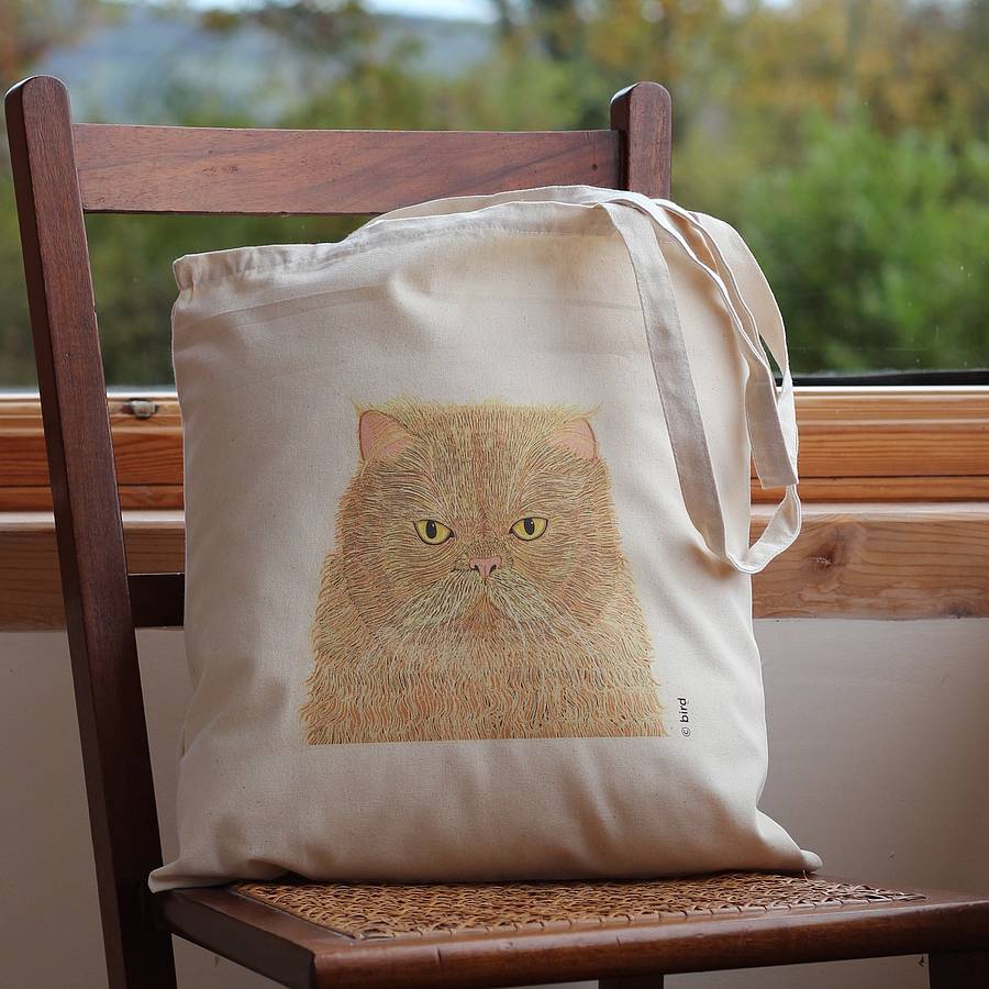 stuffed cat bag