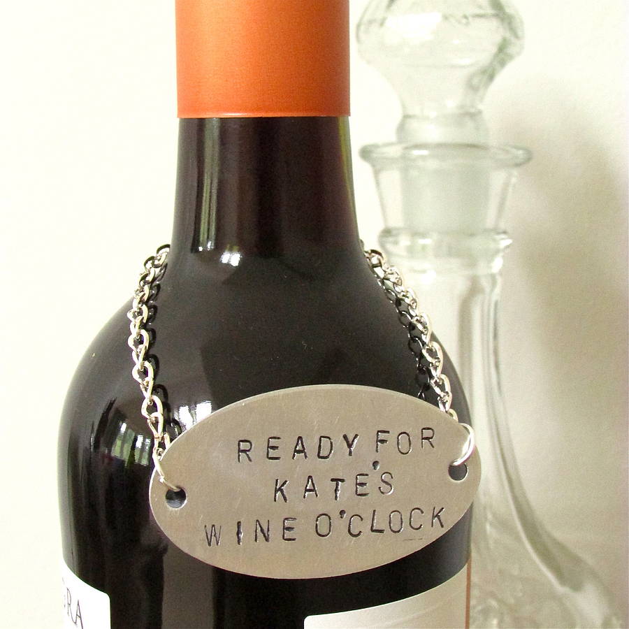 personalised decanter tag bottle label by edamay