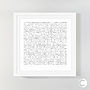 Personalised Word Search Art Print With 100 Words, thumbnail 10 of 12