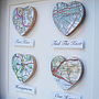 Personalised Map Hearts Story Picture | Wedding Gift, thumbnail 11 of 11