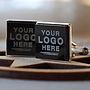 Personalised Corporate Logo Silver Plated Cufflinks, thumbnail 1 of 8